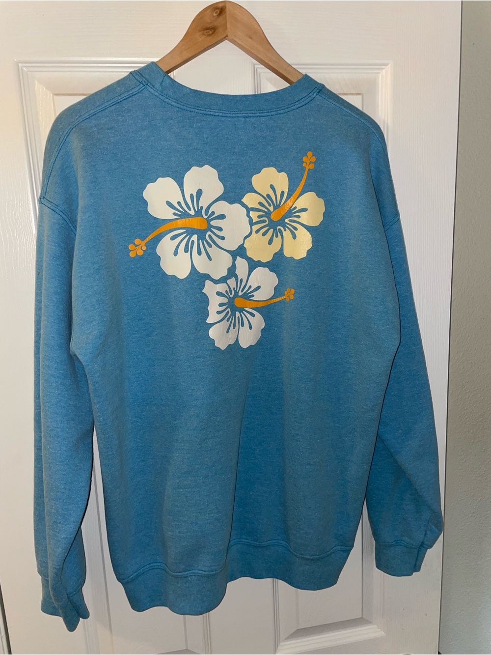 Vintage Blue Crewneck Tropical Sweatshirt